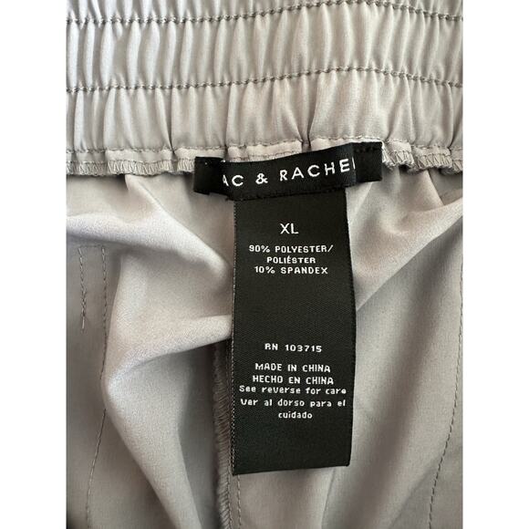 Zac & Rachel Light Gray Cropped Elastic Waist Dress Trousers Back Pockets XL - Picture 4 of 4